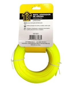 REFIL AP GRAMA NYLON PA66 1,6MMx15M AMARELO TBT