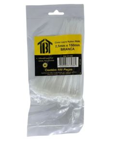 CINTA LACRE 3,6x150 BRANCA NYLON PA66 TBT