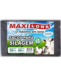 SACO SILAGEM 40kg PRETO 51x110cm MAXILONA(50)