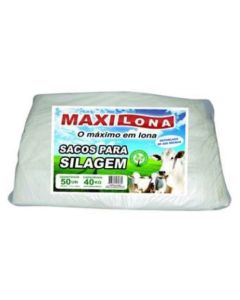 SACO SILAGEM 40kg BRANCO 51x110cm MAXILONA(50)