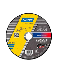 DISCO CORTE MET STANDARD FINO 4,5(115x1,0x22) NORTON 