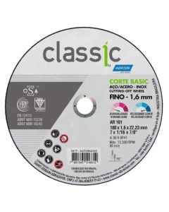 DISCO CORTE MET BASIC AR101 7(180x1,6x22) NORTON 