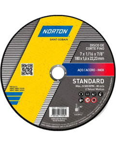 DISCO CORTE MET STANDARD 7(180x1,6x22) NORTON 