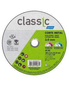 DISCO CORTE MET CLASSIC AR302 7(180x3,0x22) NORTON 