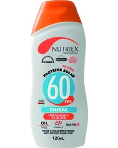 PROTETOR SOLAR FPS 60 FACIAL 120ml NUTRIEX