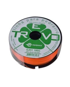LINHA NYLON PEDREIRO 0,80mm(100m) LARANJA TREVO EQUIPESCA