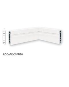 RODAPE 15x2,20 WPC BRANCO C/FRISO MOLDURAMA