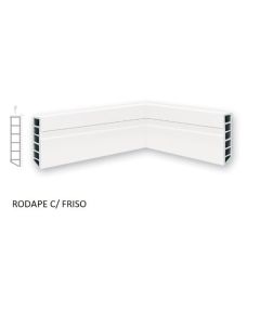RODAPE 15x2,20 WPC BRANCO C/FRISO MOLDURAMA