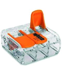 CONECTOR EMENDA 3 FIOS ATE 6,0mm 221-613 WAGO