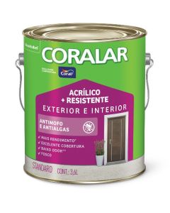 TINTA ACR CORALAR RES STD FO BRANCO GELO 3,6L