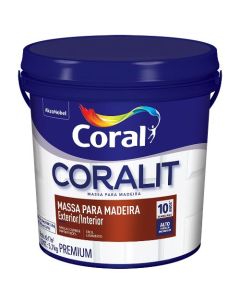 MASSA PARA MADEIRA CORALIT GL PLAS 5,7Kg
