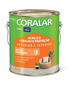 TINTA ACR BRILHO PROTECAO CORALAR SB BRANCO 3,6L
