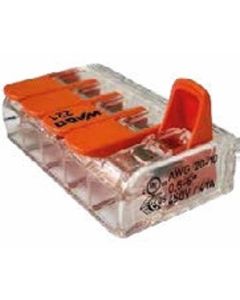 CONECTOR EMENDA 5 FIOS ATE 4,0mm 221-415 WAGO