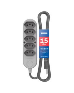 EXTENSAO 5TOM 3P 10A PP 0,75mm 01,5m 57504029 TRAMONTINA