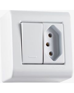 LIZFLEX CAIXA SOBREPOR TECLA 1(S) + TOM 10A BR 57304013 TRAMONTINA