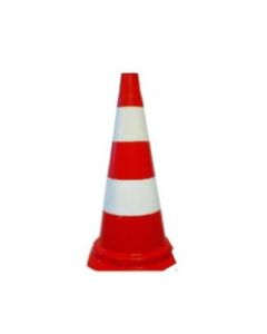 CONE 50cm LARANJA E BRANCO PLASTCOR