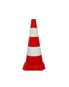 CONE 50cm LARANJA E BRANCO PLASTCOR