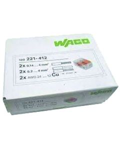 CONECTOR EMENDA INLINE 1 FIO ATE 4,0mm (2PCS) 221-2411 WAGO