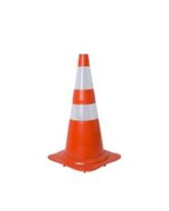CONE 70cm LARANJA E BRANCO REFLETIVO PLASTCOR
