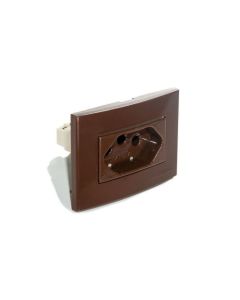 TOMADA P/MOVEIS MARROM NBR 20A MARGIRIUS