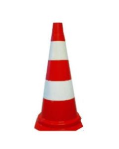 CONE 70cm LARANJA E BRANCO PLASTCOR