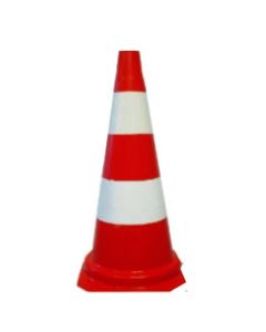 CONE 70cm LARANJA E BRANCO PLASTCOR