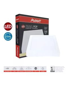 PAINEL LED EMB QUAD 18W 4000K 1260lm 22cm AVANT