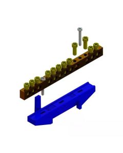 BARRAMENTO NEUTRO 12 FUROS AZUL TAF