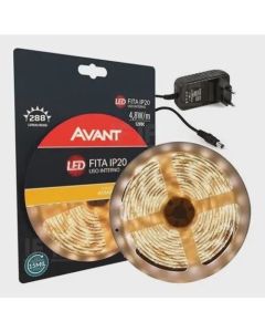 FITA LED IP20 3000K 5m 4,8W/m 12V C/ TRANSF AVANT