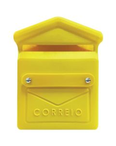 CAIXA CORREIO PORTAO/GRADE PVC AMARELA (25X20X10) UNIFORTTE