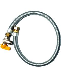GAS LIG MALHA ALUM 3/8x1,25m AR DAKO C/VALV ESFERA 90° MULTIFLEX