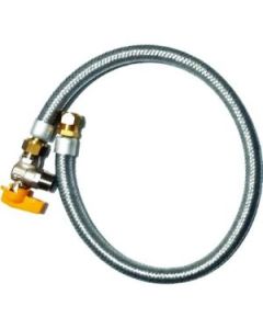GAS LIG MALHA ALUM 3/8x1,25m AR DAKO C/VALV ESFERA 90° MULTIFLEX