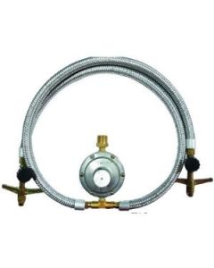 CONJUNTO GAS 2x P13 LIG MALHA ALUMINIO REG 5Kg/hx0,50cm MULTIFLEX