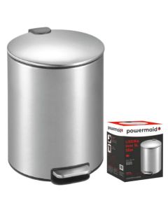 LIXEIRA INOX SLIM C/PEDAL 5L POWERMAID
