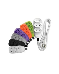 EXTENSAO COMPACTA 3TOM 2P 10A PL 0,75mm 04,5m BRANCA  ILUMI