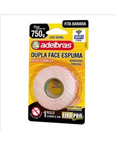 FITA DUPLA FACE ESPUMA FIXA PRO ADELBRAS 12mmx2m