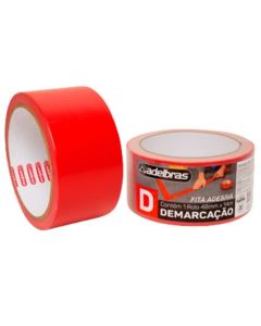 FITA DEMARCACAO VERMELHA 48mmx14m ADELBRAS