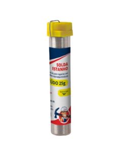 SOLDA ESTANHO TUBINHO AMARELO 25g LUPA