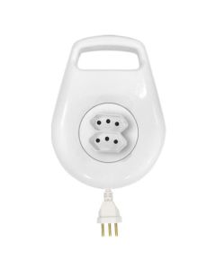 EXTENSAO ENROL 2TOM 3P 10A PP 0,75mm 03m BRANCA ILUMI