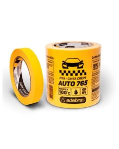 FITA CREPE AUTO 765 AMARELA ADELBRAS 24mmx40m