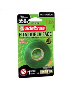 FITA DUPLA FACE TRANSP ADELBRAS 12mmx20m