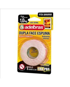 FITA DUPLA FACE ESPUMA FIXA PRO ADELBRAS 19mmx2m
