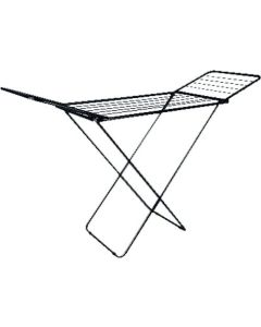 VARAL CHAO C/ABAS ACO 144x49x89cm SLIM PRETO MOR