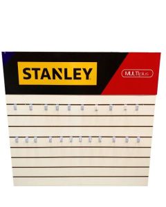 EXPOSITOR CANALETADO 2.13X1.36 C/50 GANCHOS STANLEY MKT