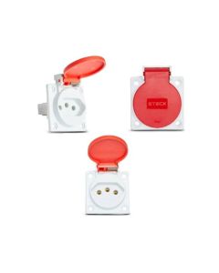 TOMADA TAMPA QUASAR 2P+T 20A 250V NBR14136 VM S8641VM STECK