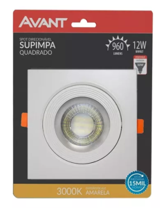 SPOT LED QUAD 12W 3000K DIREC BIV AVANT