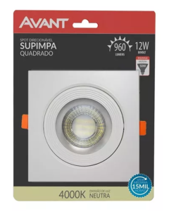 SPOT LED QUAD 12W 4000K DIREC BIV AVANT