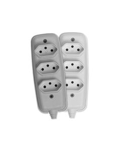 TOM BARRA NBR 3P 10A(3x)TRIPLA CINZA ILUMI 16330
