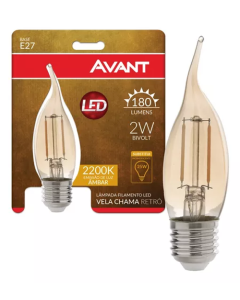 LAMP LED FILAM VELA 2W 2200K E27 BIV AVANT