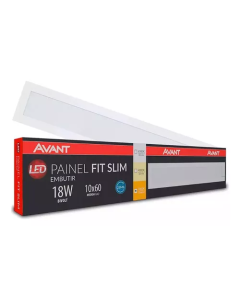 PAINEL LED EMB RET 18W 3000K 1440lm 10x60cm AVANT